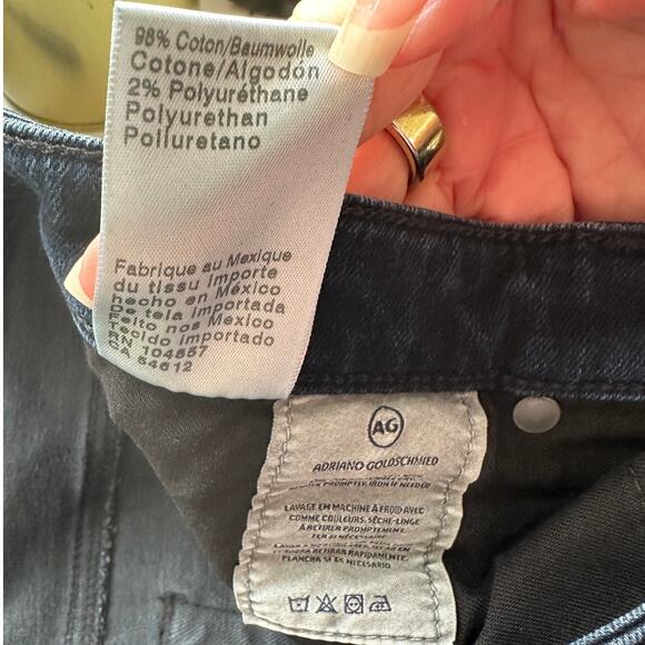 AG Adriano Dark Wash Whiskered The Prima Ankle Cigarette Ankle Jean 30R - Picture 10 of 13